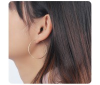 1.2mm Silver Hoop Earring CR-12